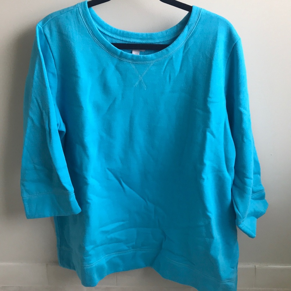 Blue Old Navy 3/4 Sleeve Sweatshirt
